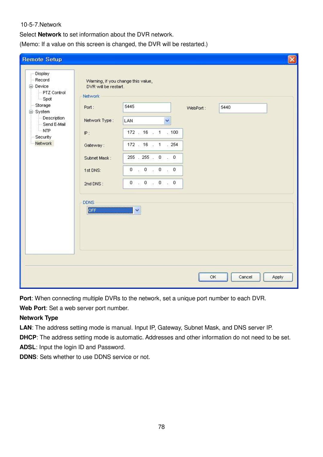 Speco Technologies 4HD manual Network Type 