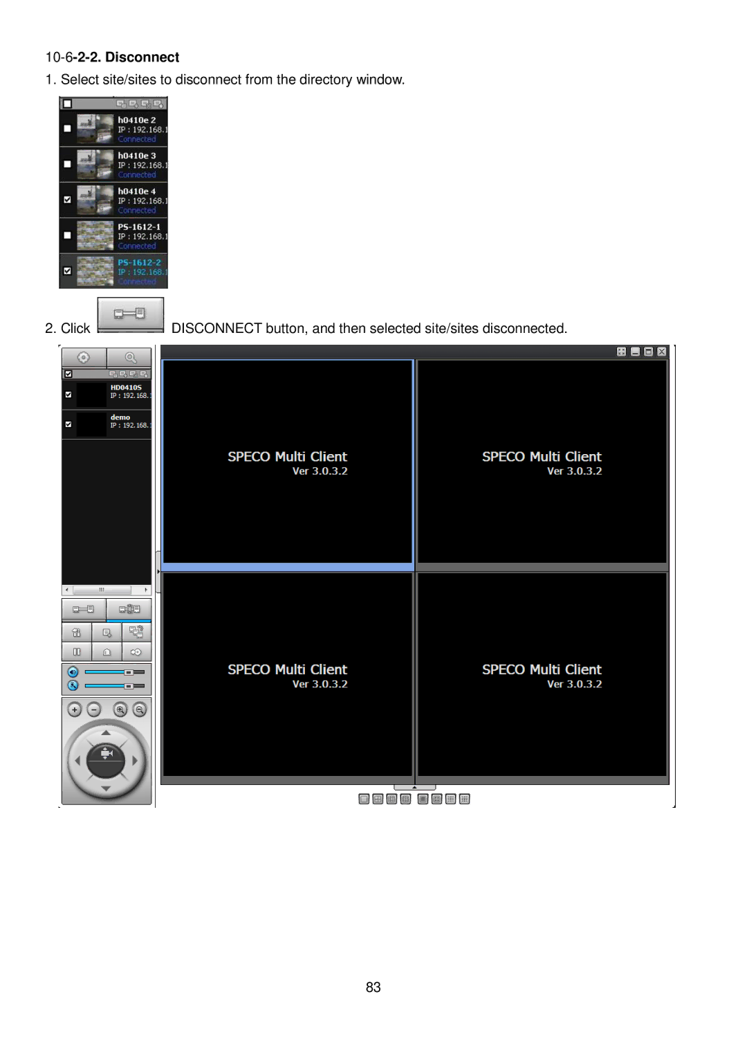 Speco Technologies 4HD manual Disconnect 