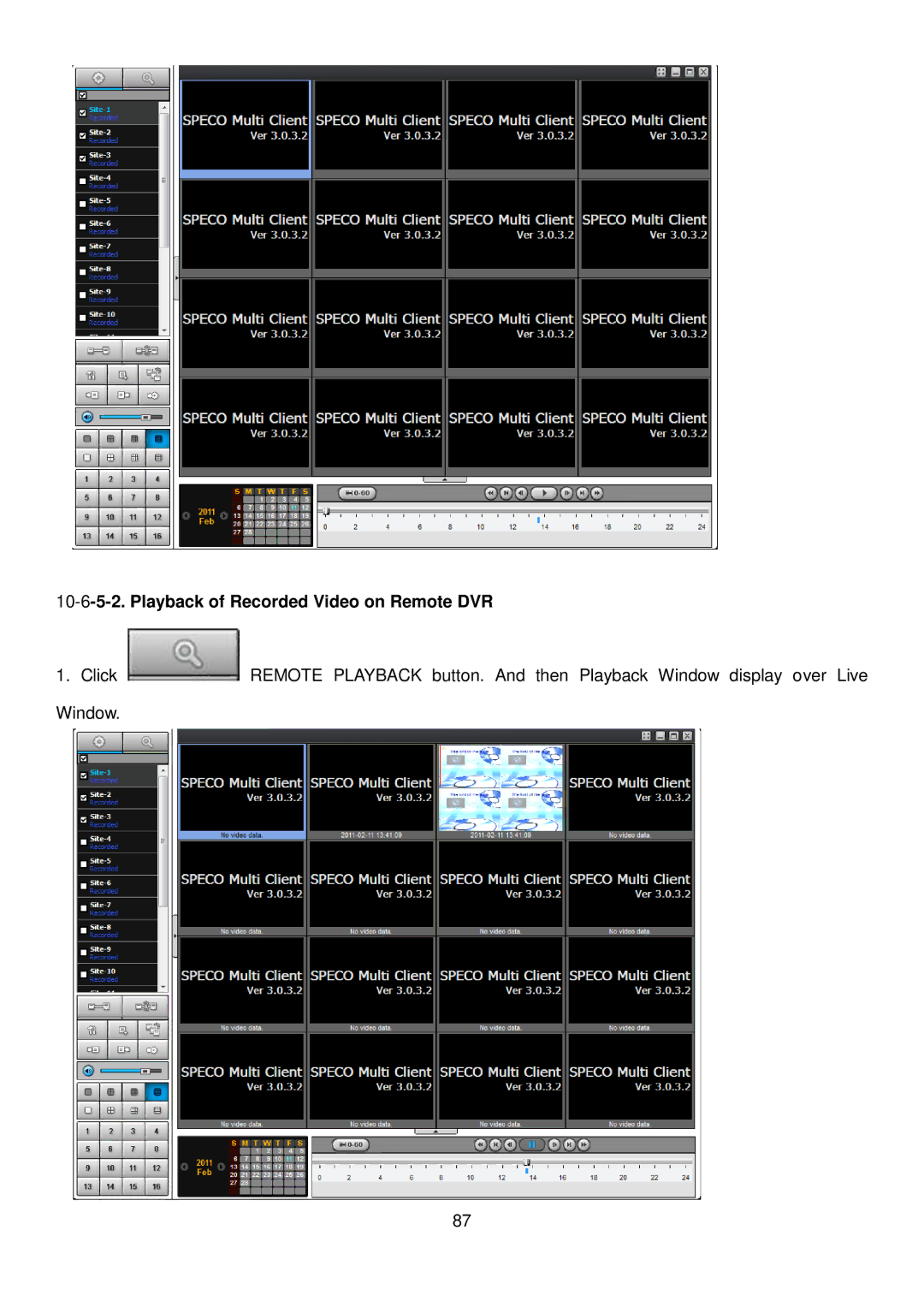 Speco Technologies 4HD manual Playback of Recorded Video on Remote DVR 