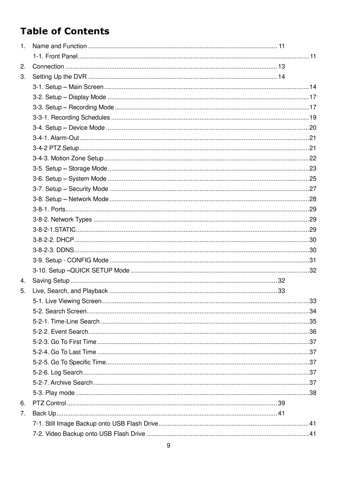 Speco Technologies 4HD manual Table of Contents 