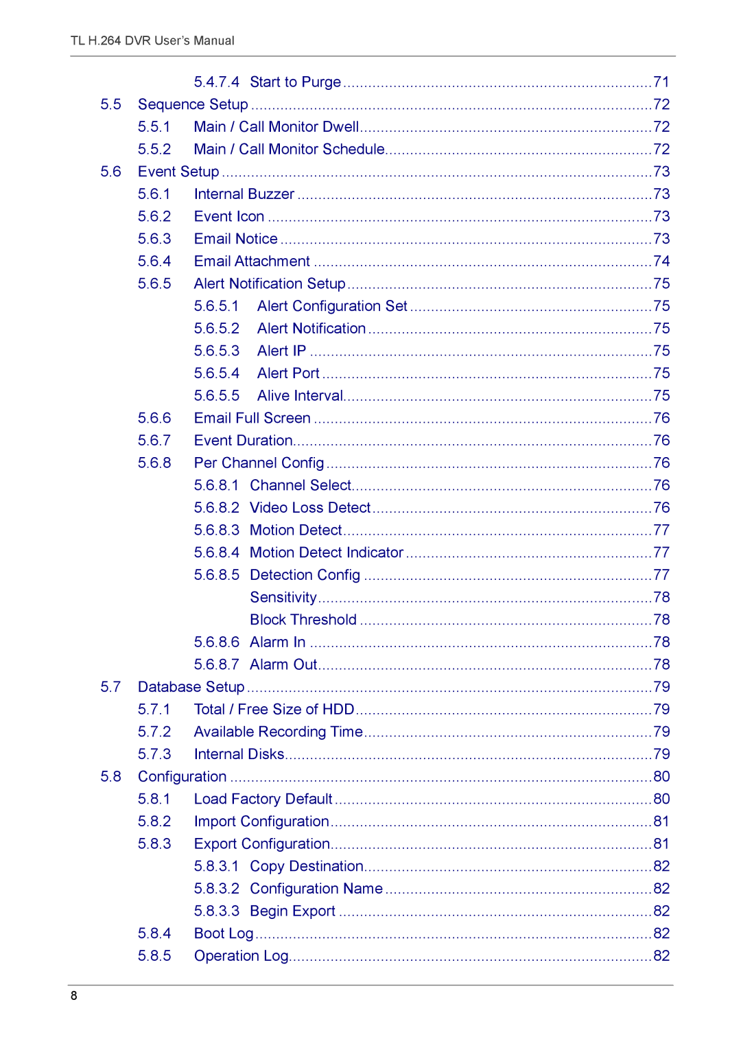 Speco Technologies 4TL specifications TL H.264 DVR User’s Manual 