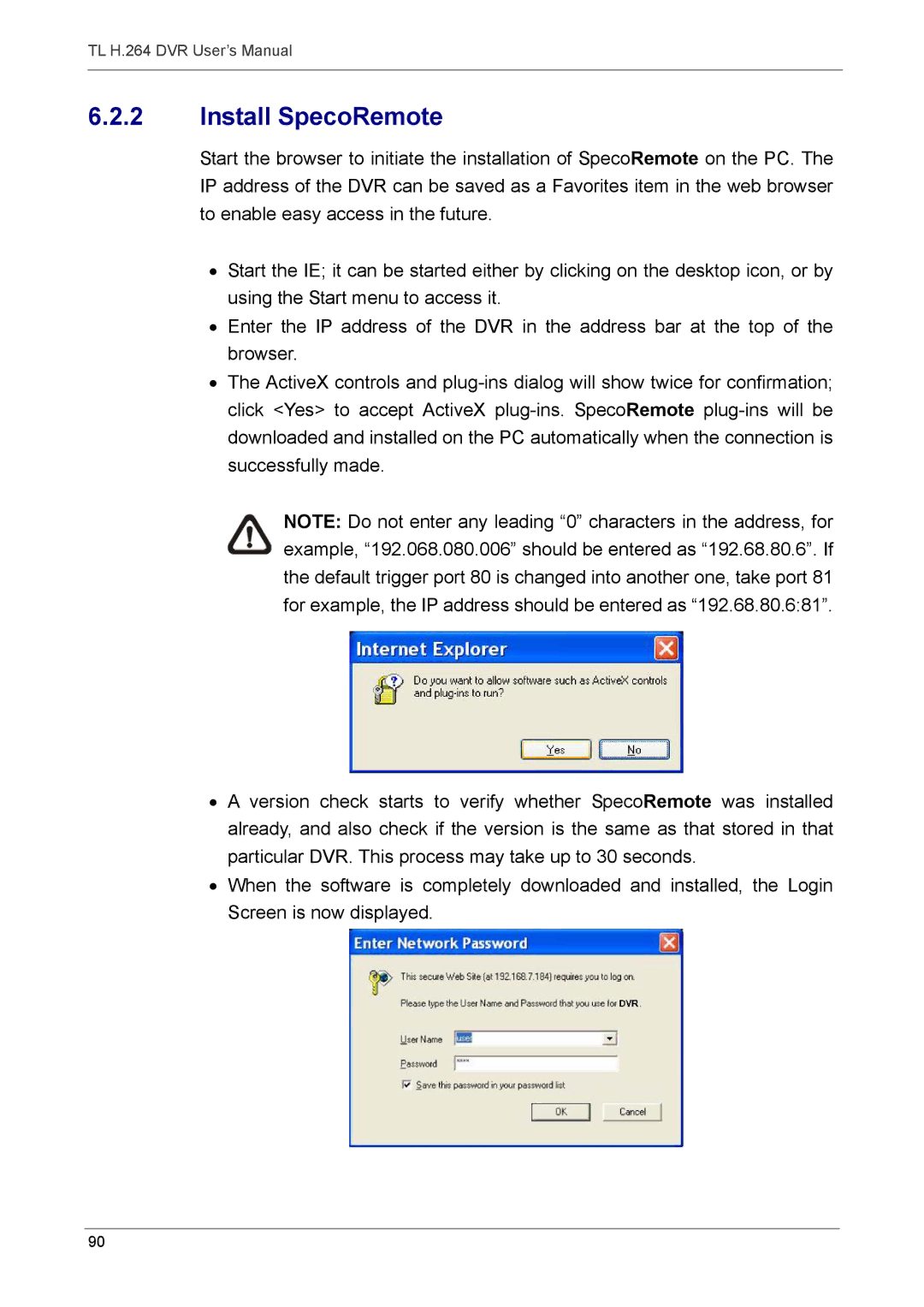 Speco Technologies 4TL specifications Install SpecoRemote 