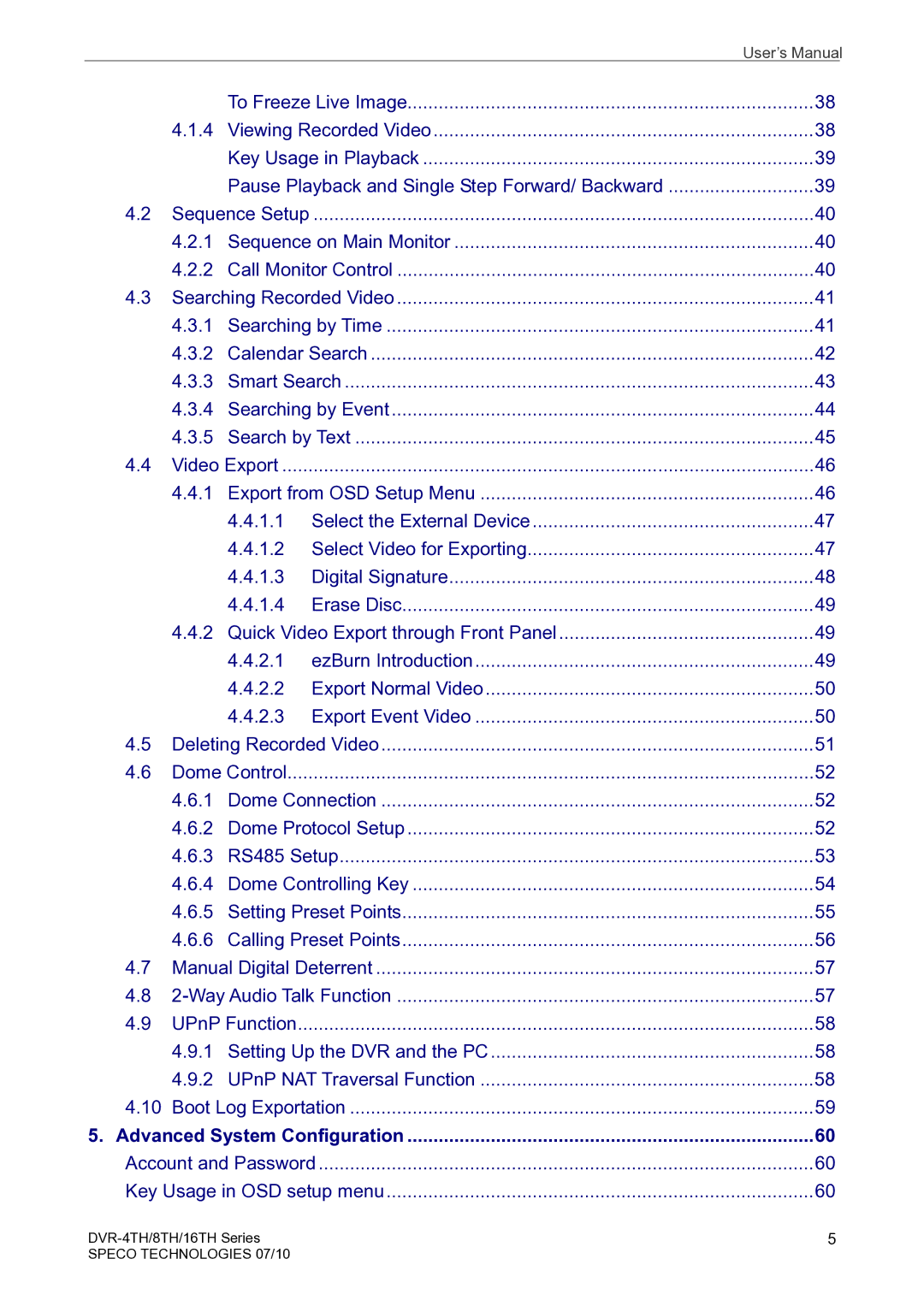 Speco Technologies 8TH, 4TH, 16TH user manual Select the External Device Select Video for Exporting 1.3 