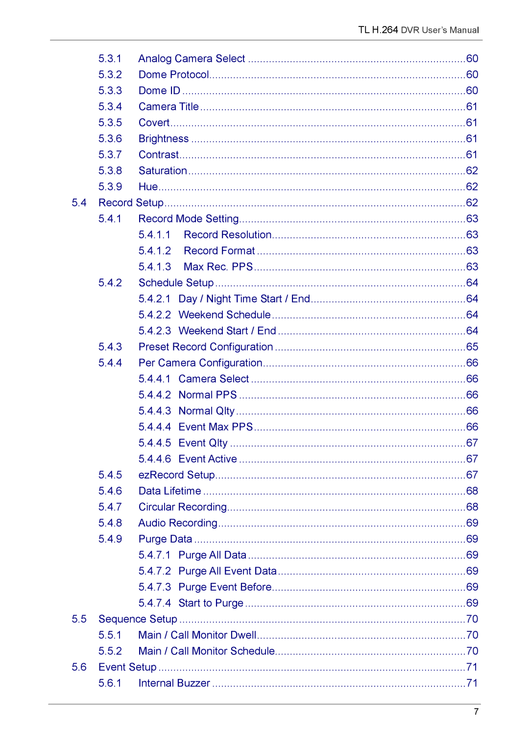 Speco Technologies 8TL, 16TL manual 1.1, 1.2, 1.3, 2.2, 4.1, 4.2, 4.3, Event Max PPS 4.5, 4.6, Sequence Setup 