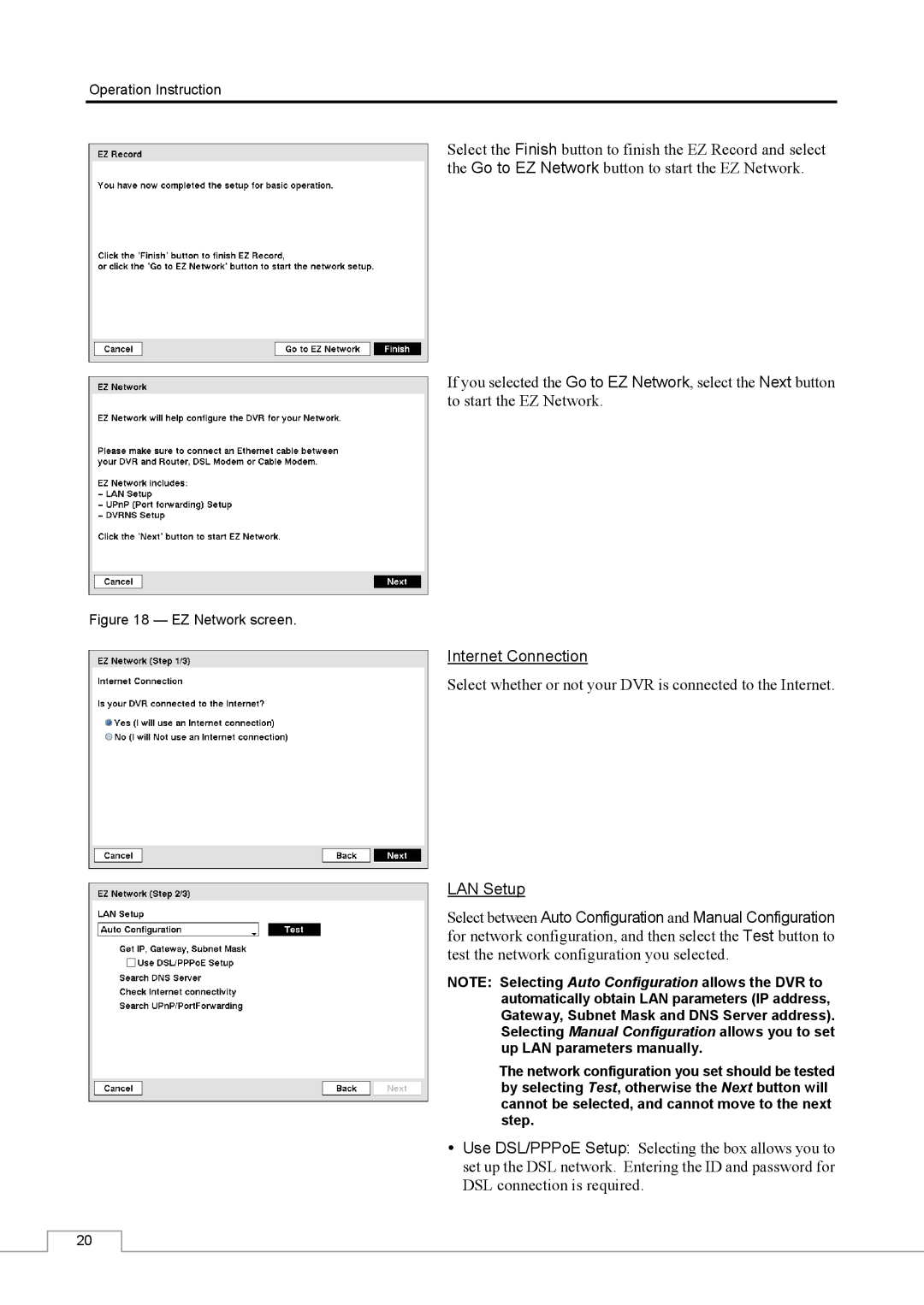 Speco Technologies CS16 manual Internet Connection 