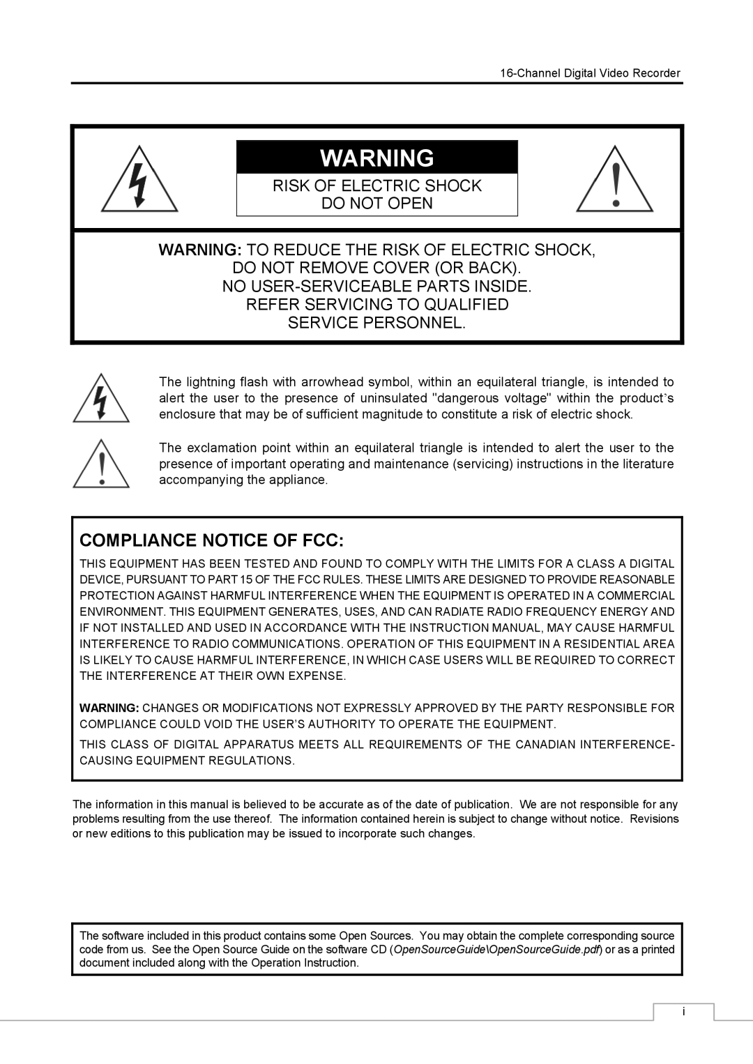 Speco Technologies CS16 manual Compliance Notice of FCC 