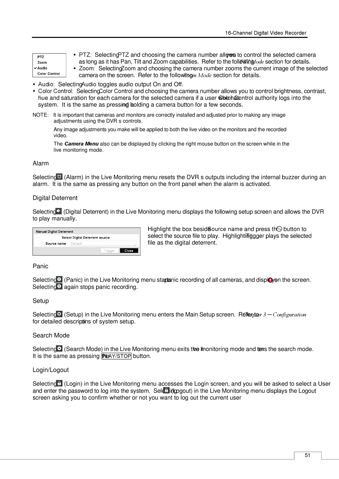 Speco Technologies CS16 manual Alarm 