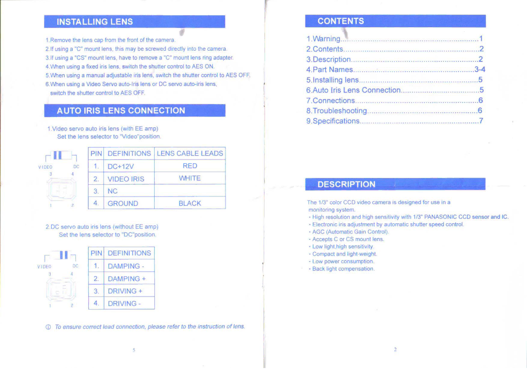 Speco Technologies CVC-860DN/24 manual 