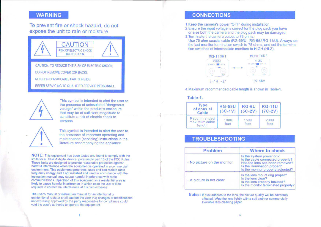 Speco Technologies CVC-860DN/24 manual 