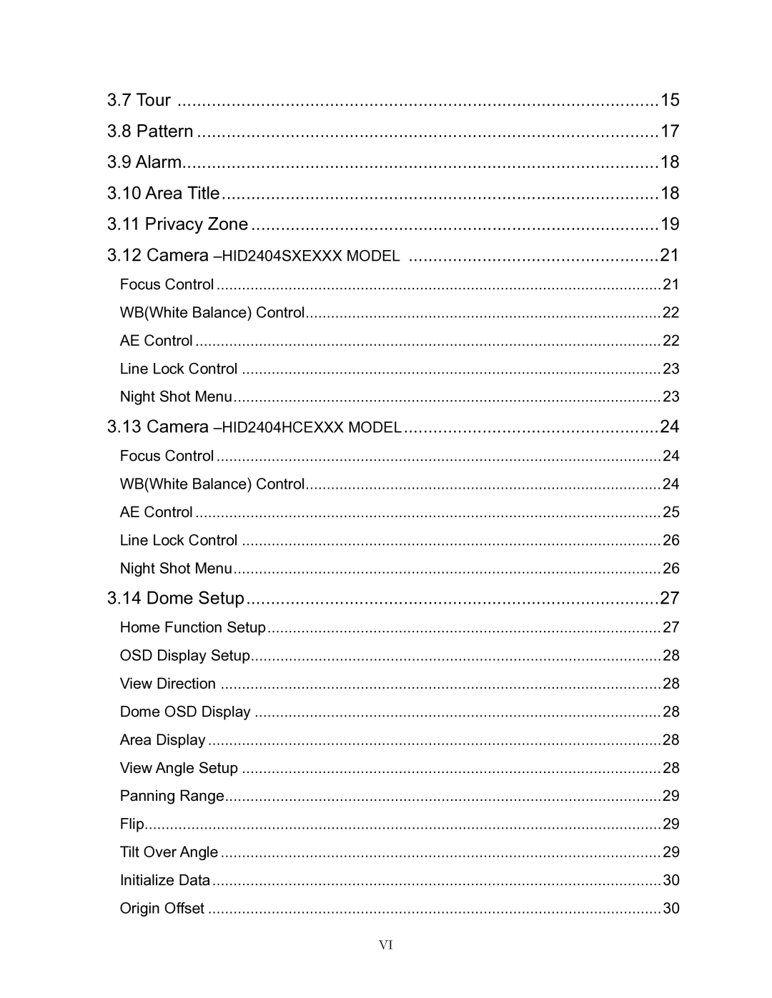 Speco Technologies CVC-927PTZ instruction manual Camera -HID2404HCEXXX Model 