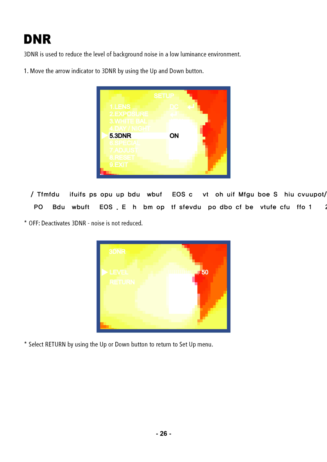 Speco Technologies CVC5945DNVW instruction manual 3DNR 