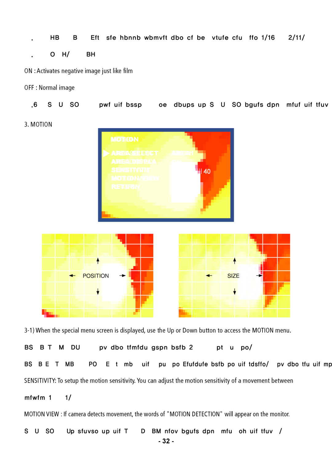 Speco Technologies CVC5945DNVW instruction manual Motion 