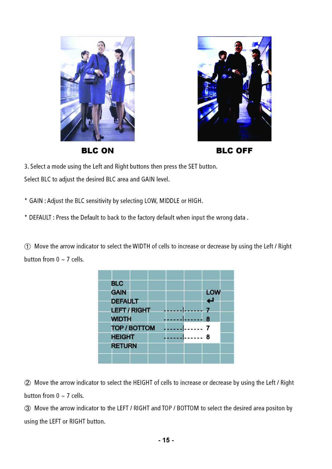 Speco Technologies CVC6146SCFF instruction manual BLC on 