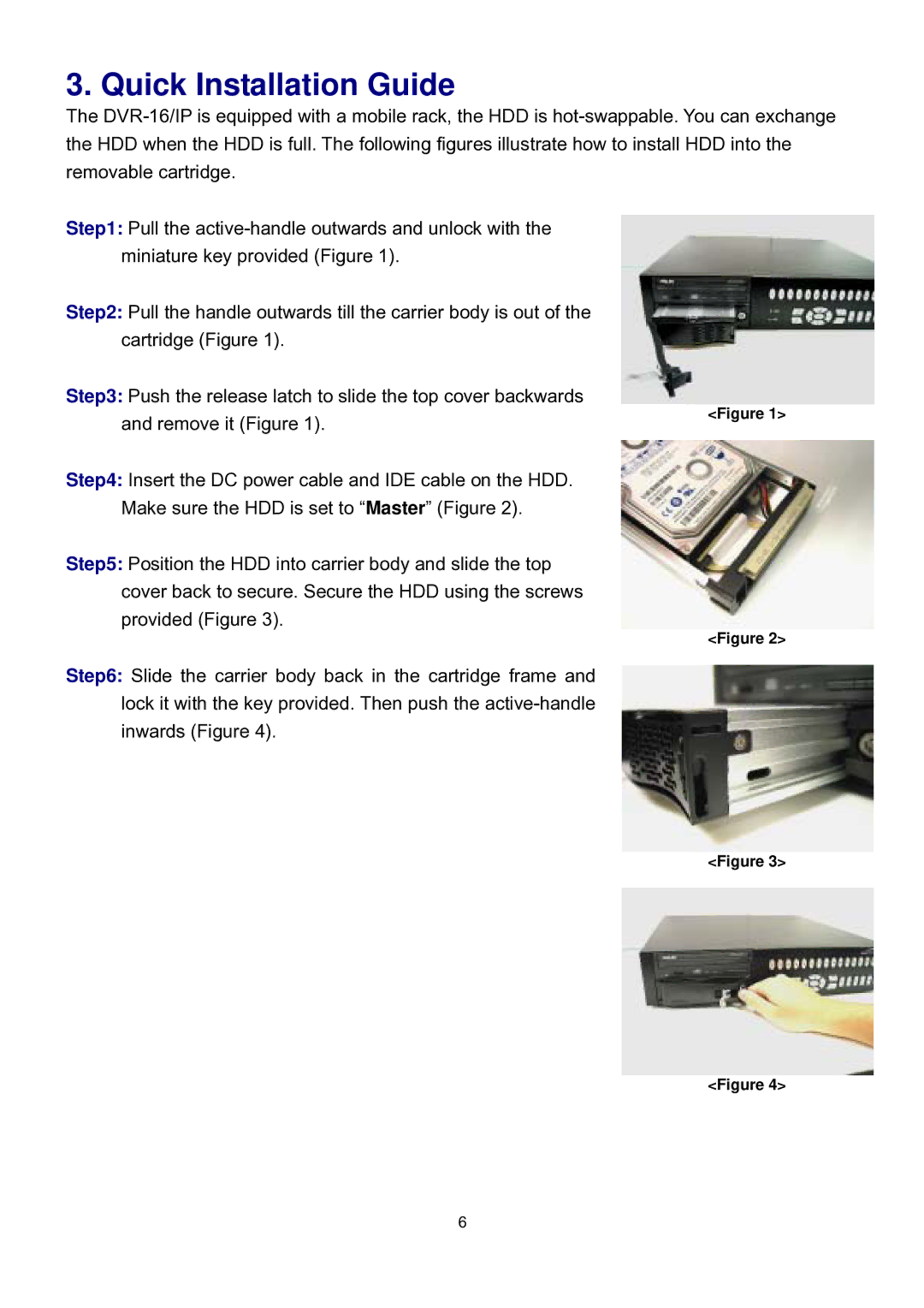 Speco Technologies DVR-16/IP user manual Quick Installation Guide 