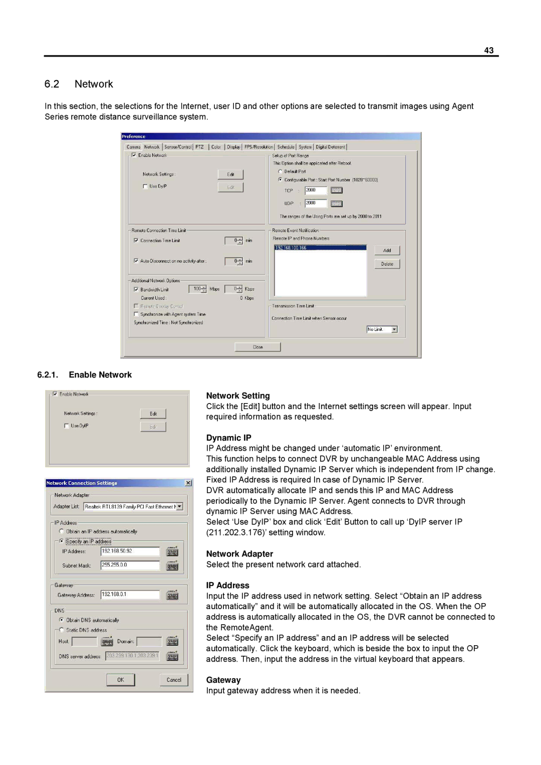 Speco Technologies DVR-PC8 Series, DVR-PC16 Series user manual Network 