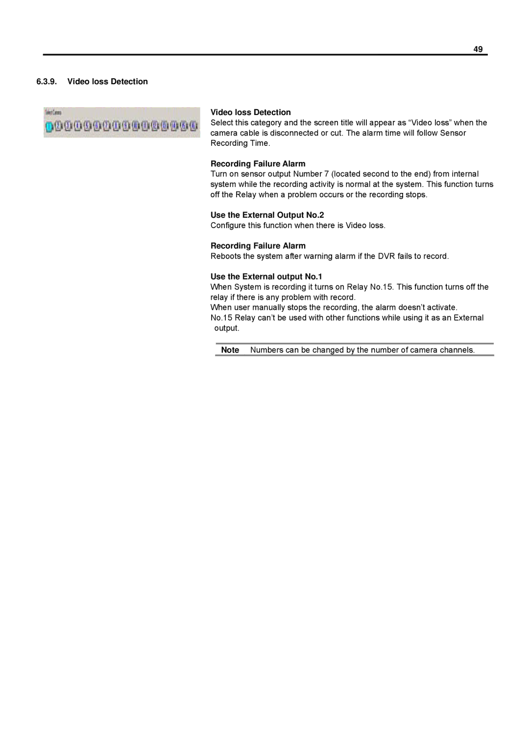 Speco Technologies DVR-PC8 Series, DVR-PC16 Series user manual Video loss Detection, Recording Failure Alarm 