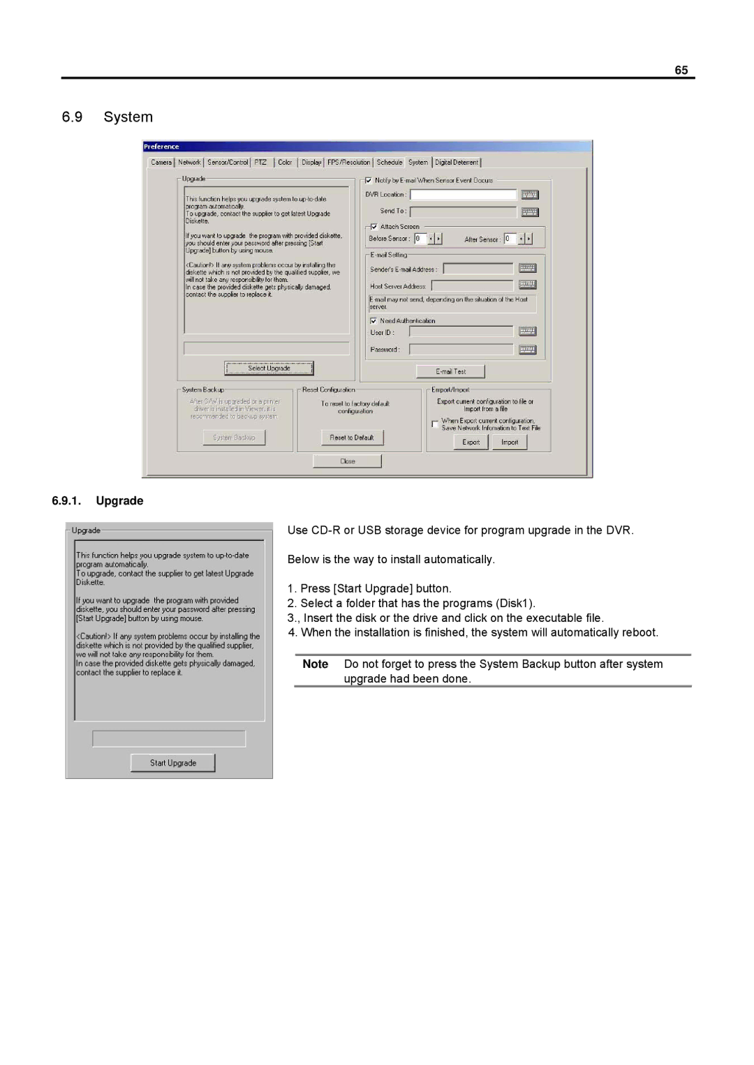 Speco Technologies DVR-PC8 Series, DVR-PC16 Series user manual System, Upgrade 