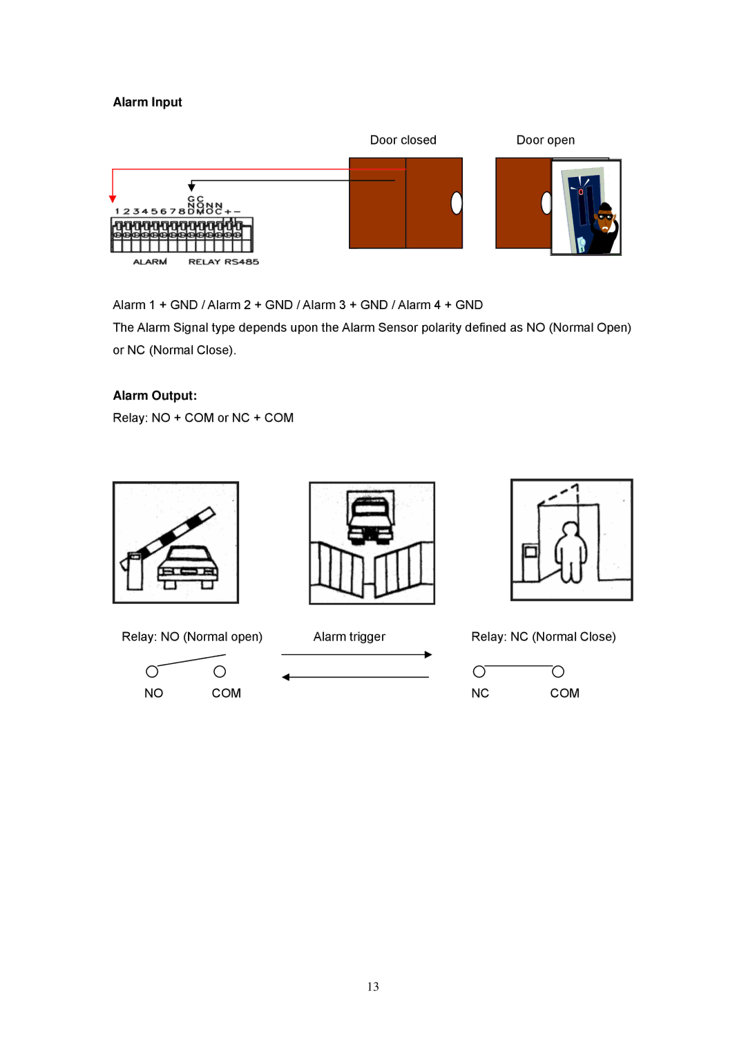 Speco Technologies EZVR4 user manual Alarm Input, Alarm Output 