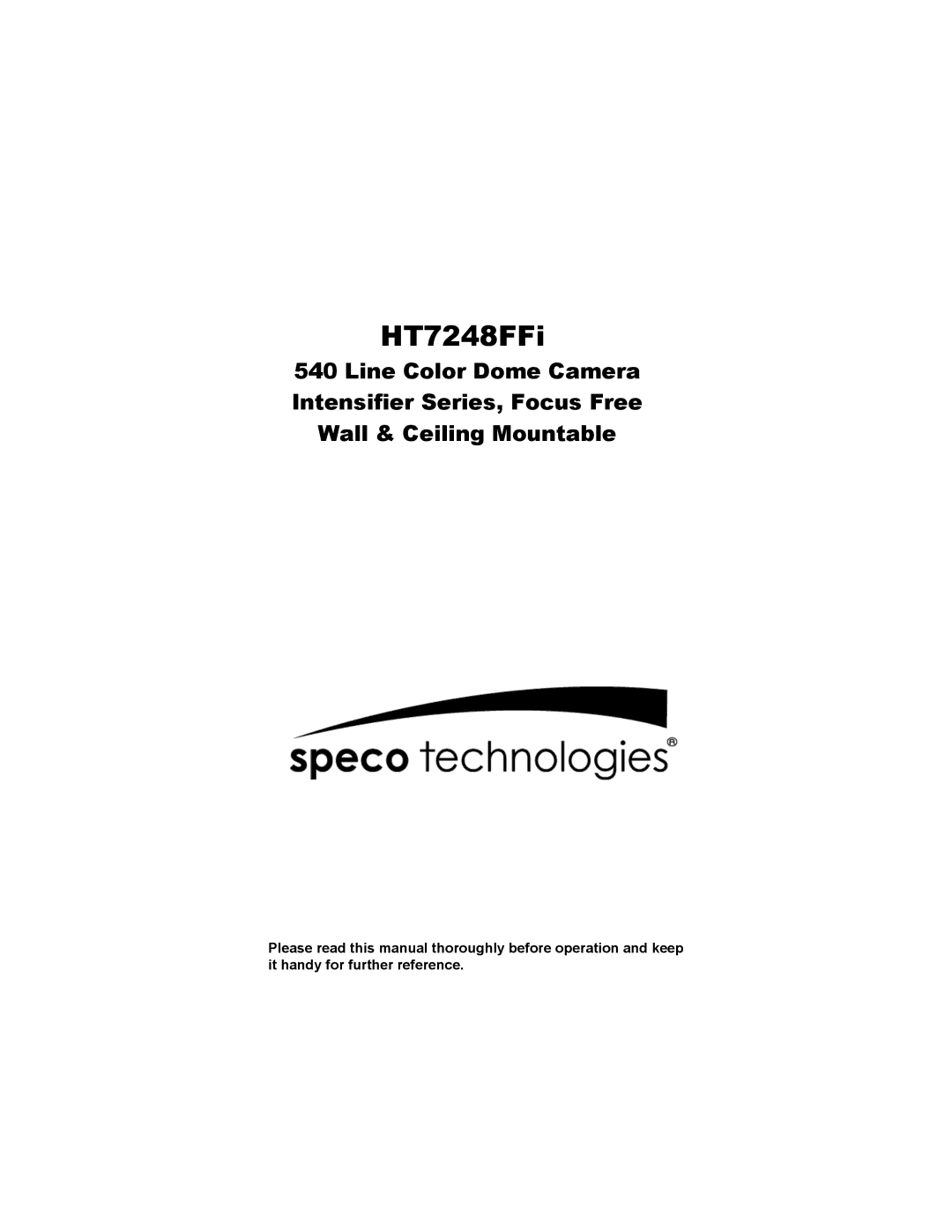 Speco Technologies HT-7248FFI manual HT7248FFi 