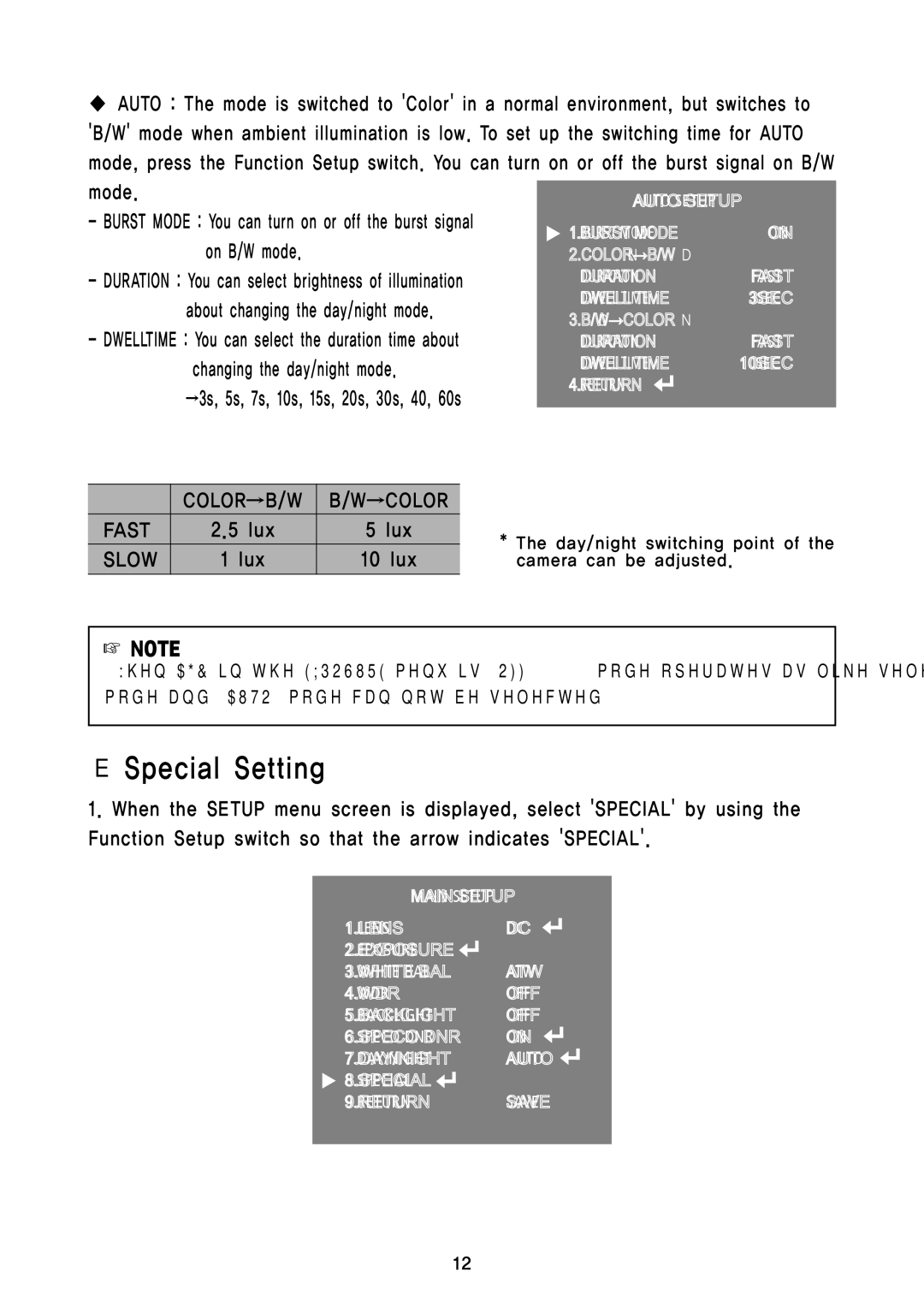 Speco Technologies HTB11FFi, HTD8FFI, HT7248FFI instruction manual Special Setting, Slow 