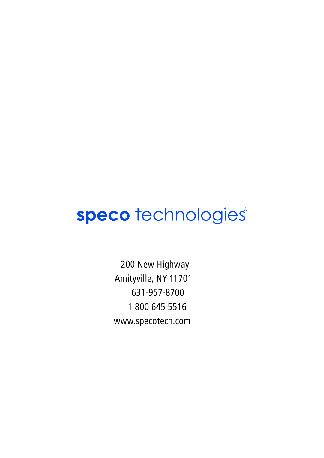 Speco Technologies HTB11FFi, HTD8FFI, HT7248FFI instruction manual New Highway Amityville, NY 800 645 