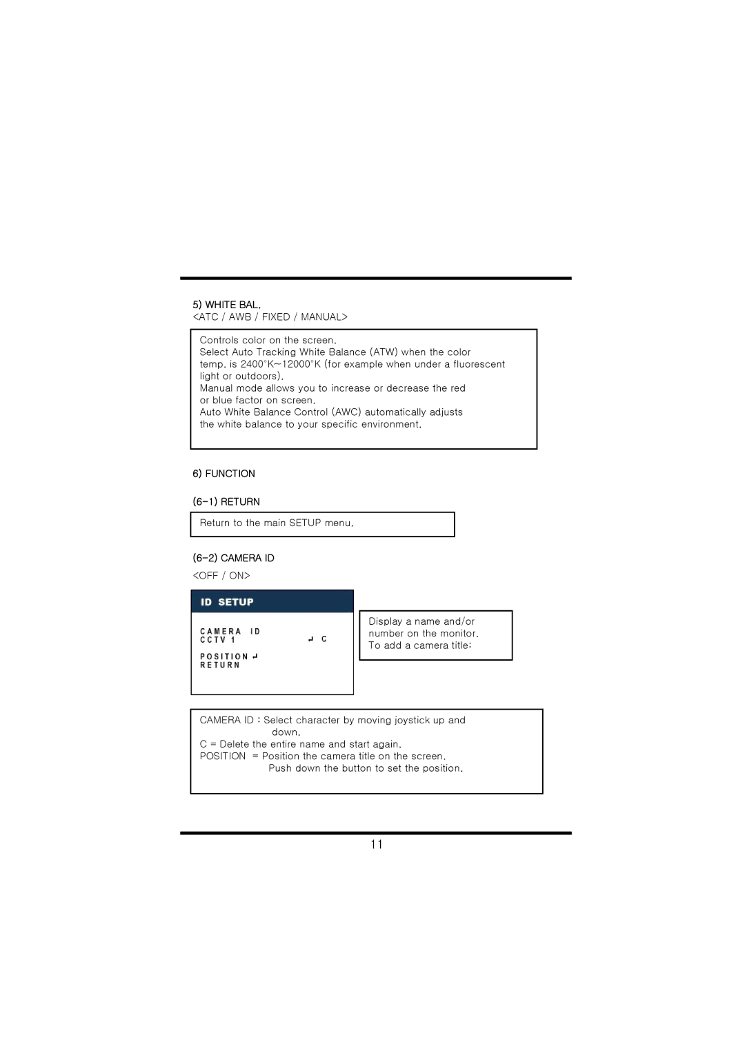 Speco Technologies HTD8SCS manual Function 