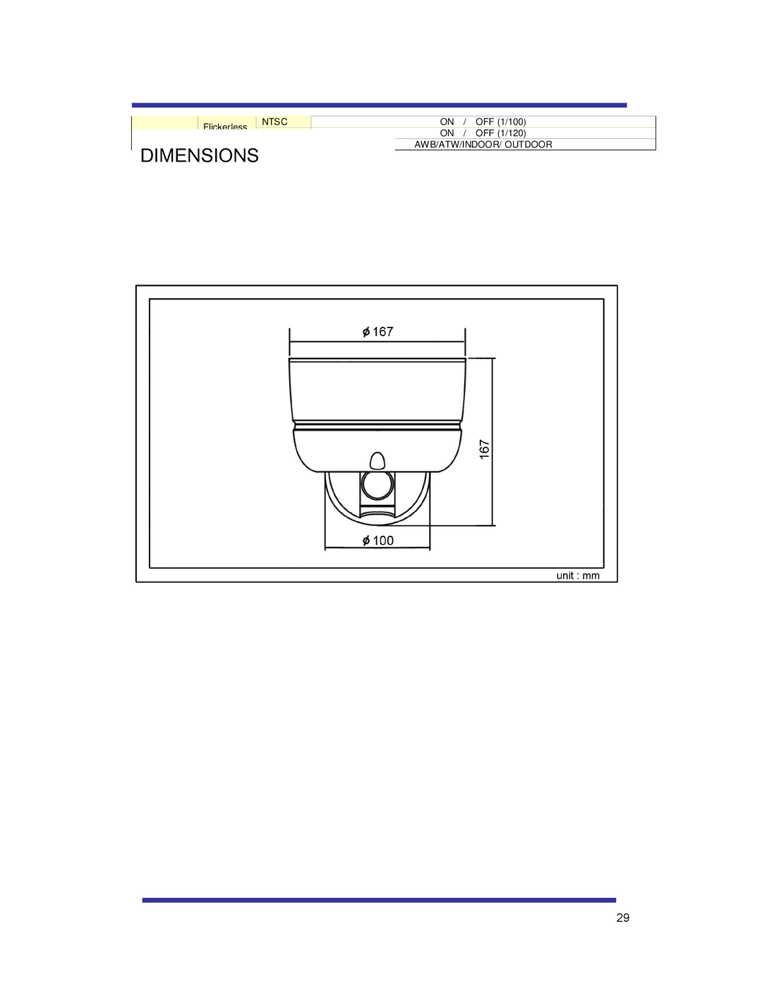 Speco Technologies HTSD10X manual Dimensions 