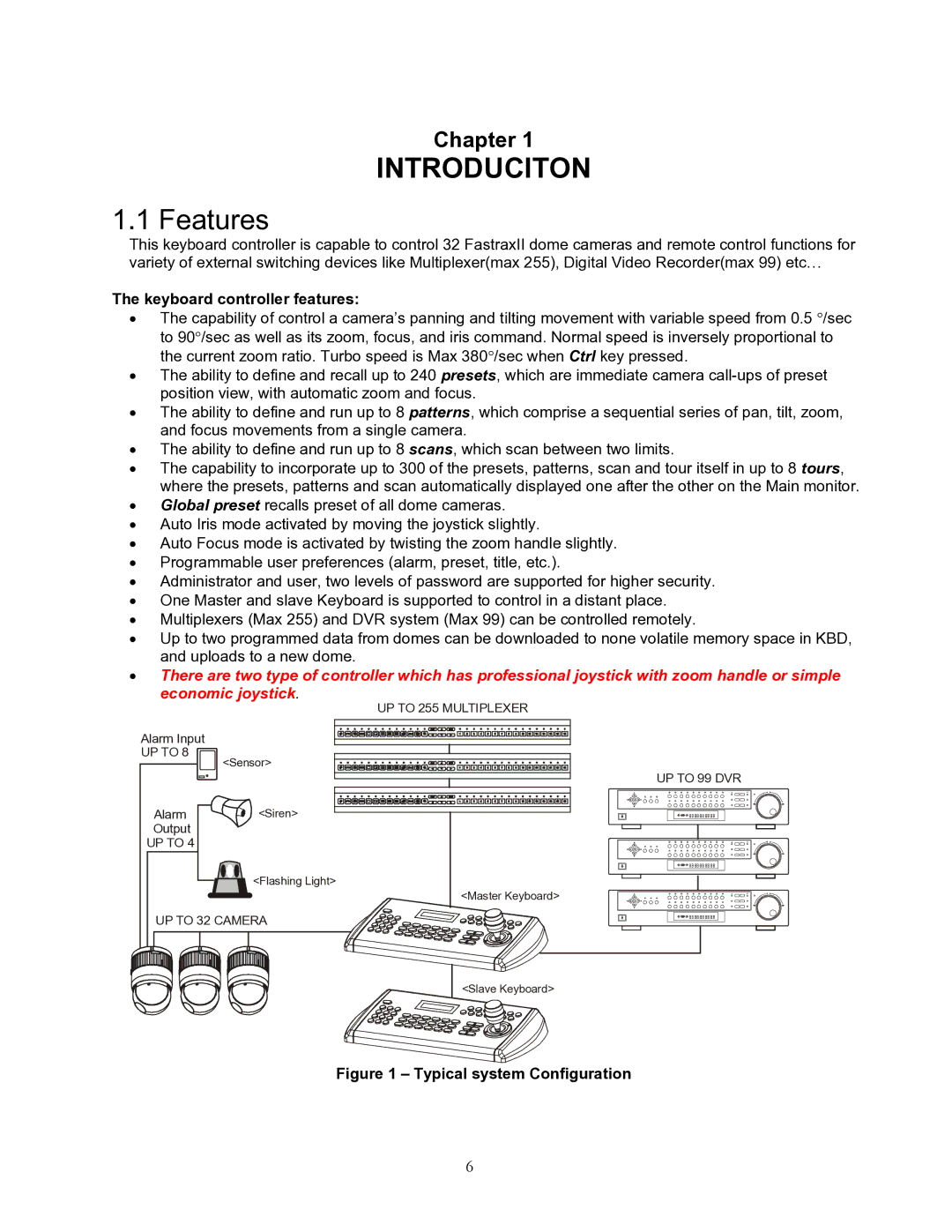 Speco Technologies KBD-927 instruction manual Introduciton, Features 