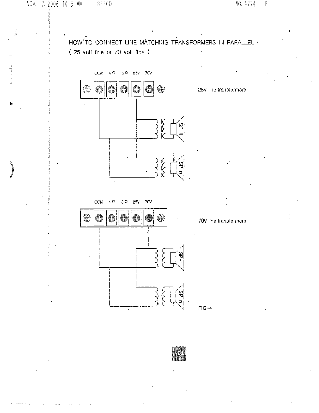 Speco Technologies P-30A instruction manual 