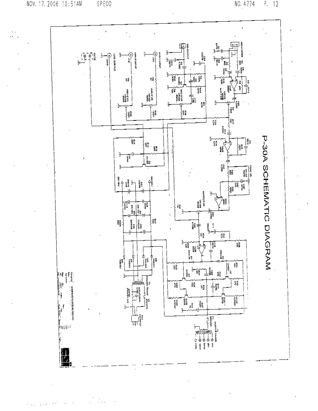 Speco Technologies P-30A instruction manual 