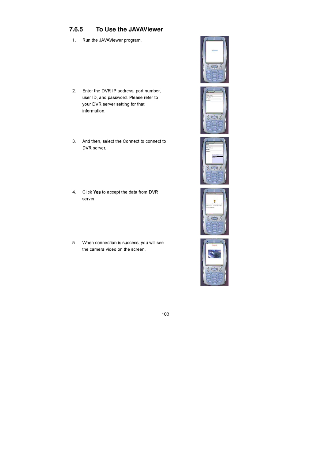 Speco Technologies PC Pro Series user manual To Use the JAVAViewer 