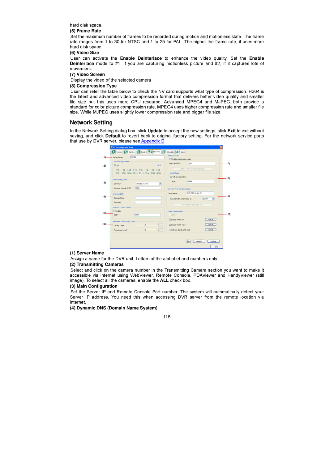 Speco Technologies PC Pro Series user manual Network Setting, Main Configuration 