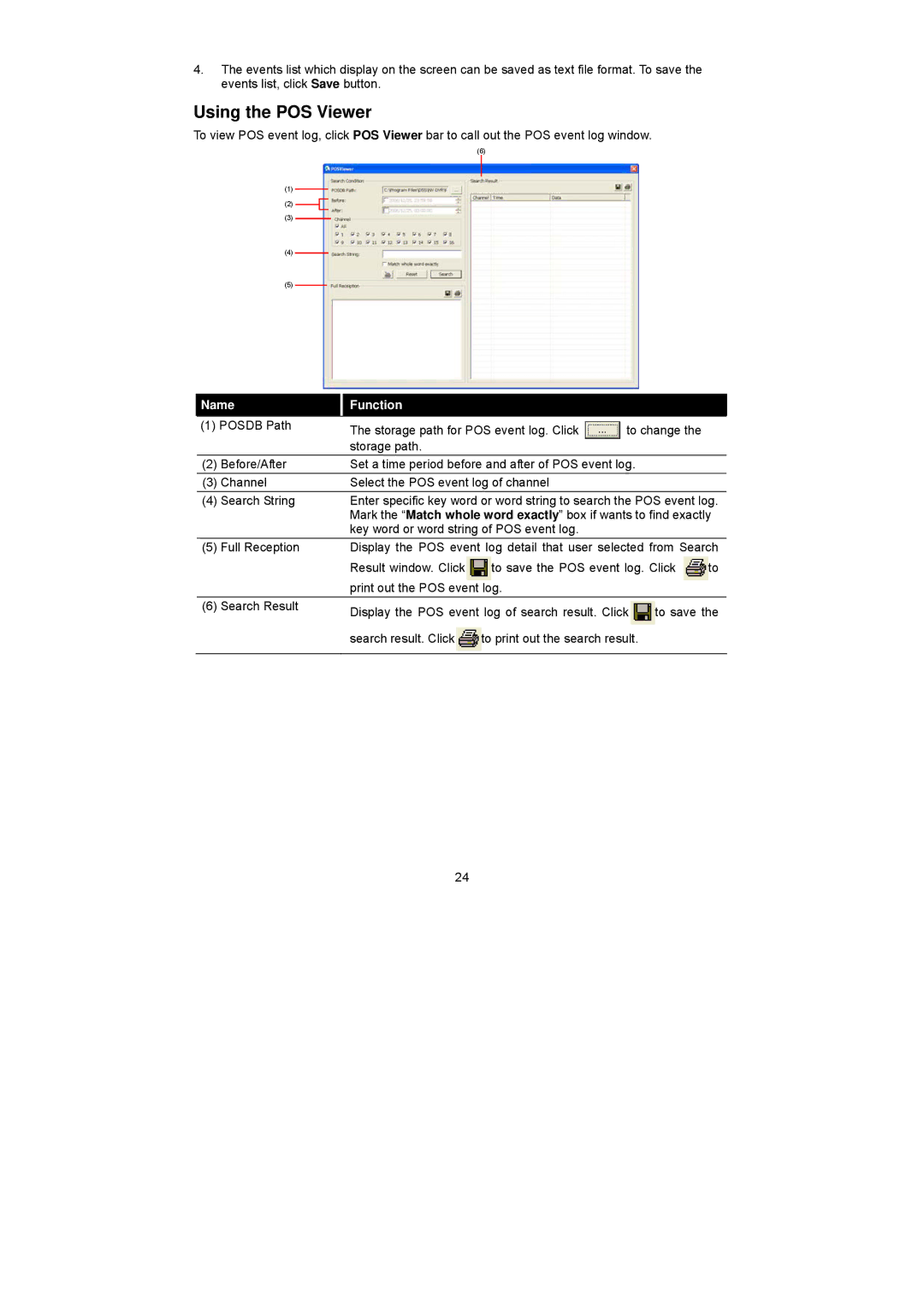 Speco Technologies PC Pro Series user manual Using the POS Viewer 