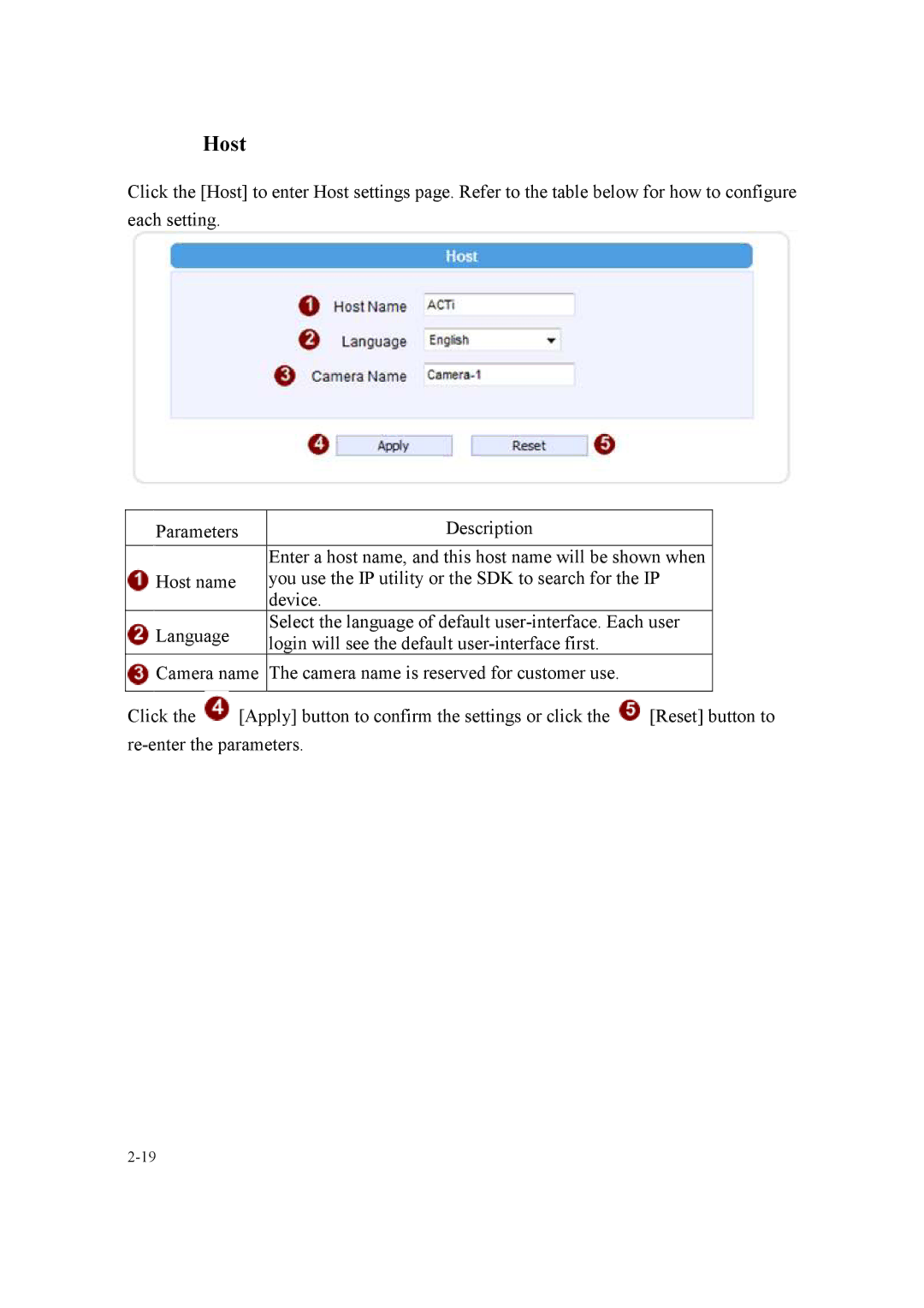 Speco Technologies SIPMPBVFH, SIPMPDVFH instruction manual Host 