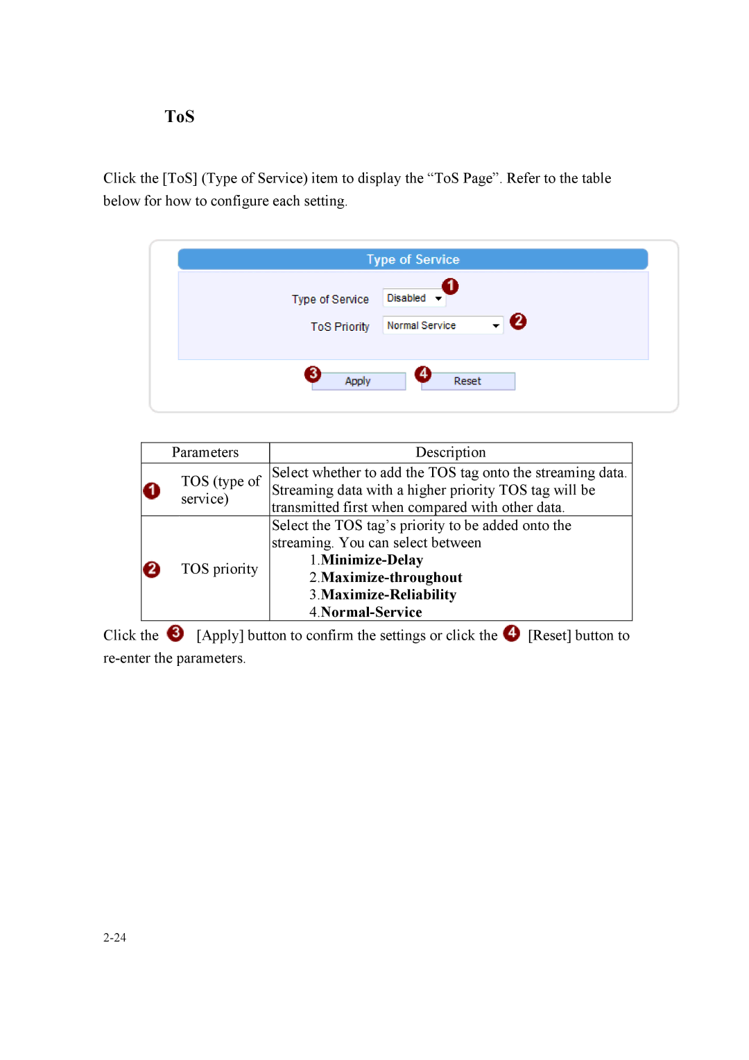 Speco Technologies SIPMPDVFH, SIPMPBVFH instruction manual ToS 