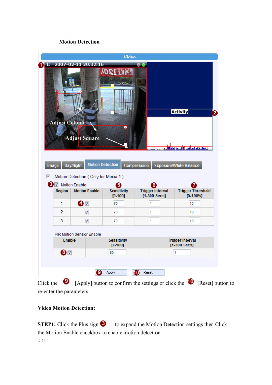 Speco Technologies SIPMPBVFH, SIPMPDVFH instruction manual Adjust Column Adjust Square 