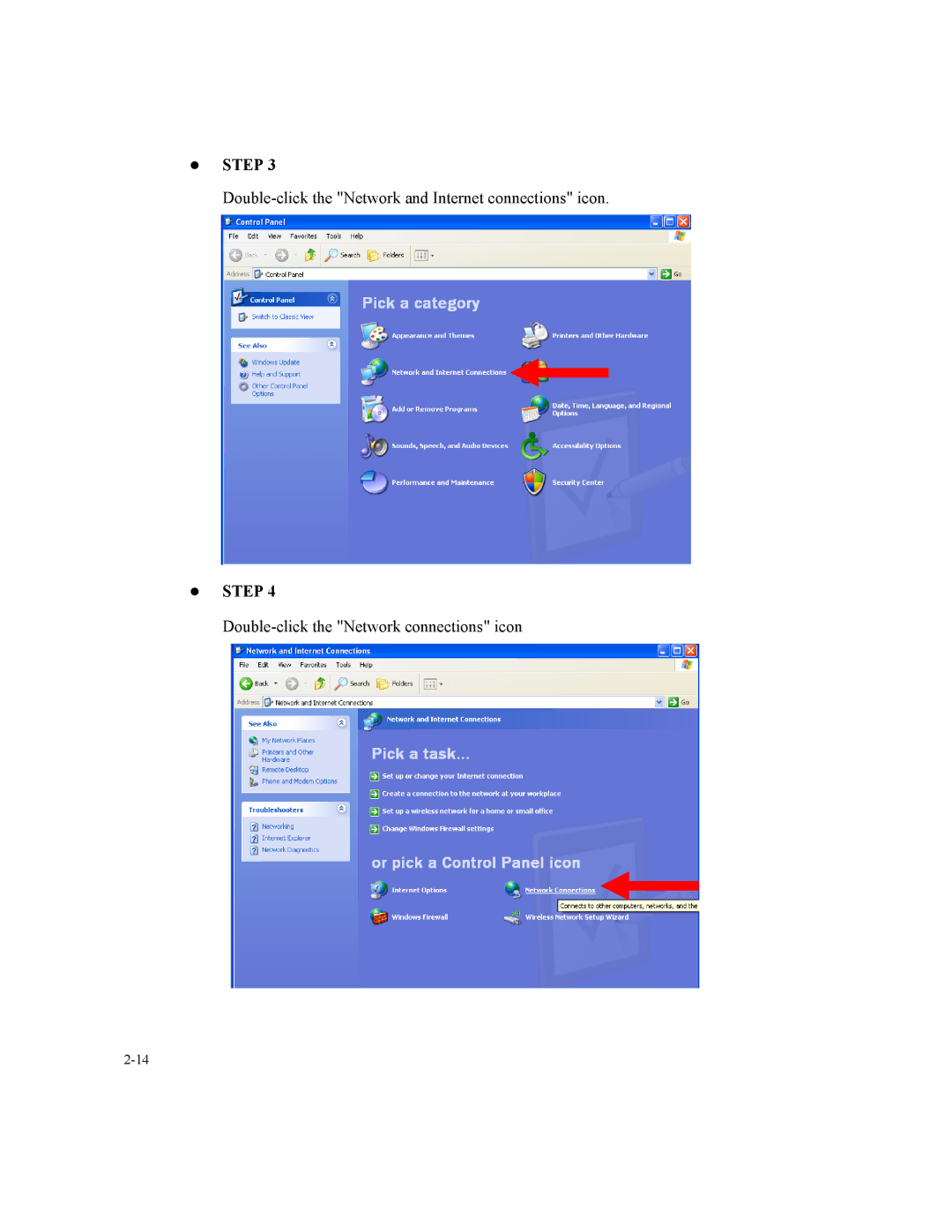 Speco Technologies SIPSD10X, SIPT5 instruction manual Double-click the Network and Internet connections icon 