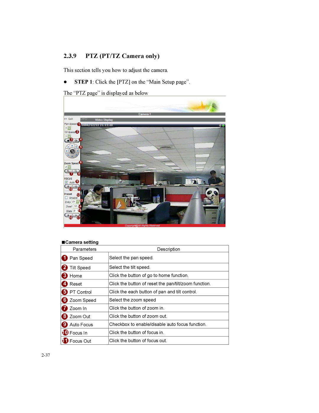 Speco Technologies SIPT5, SIPSD10X instruction manual PTZ PT/TZ Camera only 