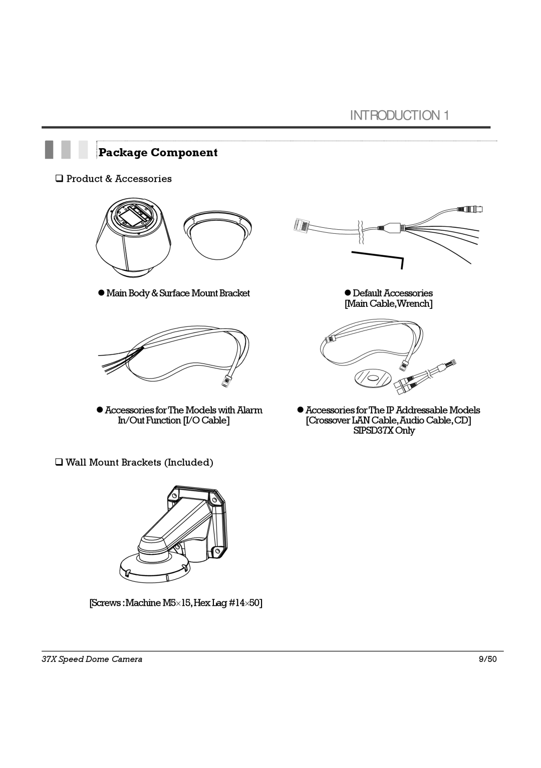 Speco Technologies HTSD37X Package Component, ‰ Product & Accessories ZMain Body & Surface Mount Bracket, SIPSD37XOnly 