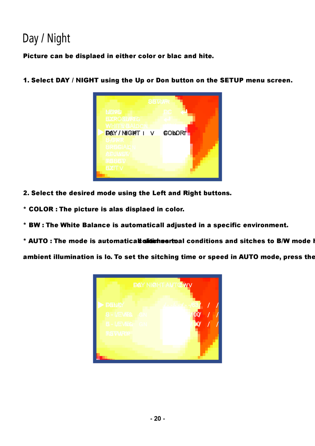 Speco Technologies VL647ILT instruction manual Day / Night 