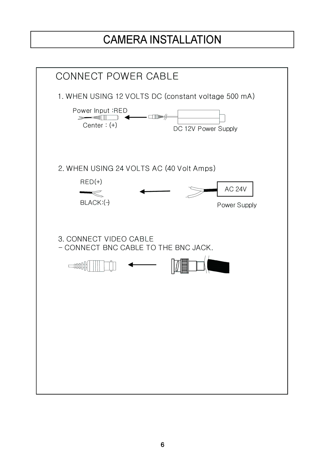 Speco Technologies VL7038IRVF, VL7039IRVF instruction manual Camera Installation 