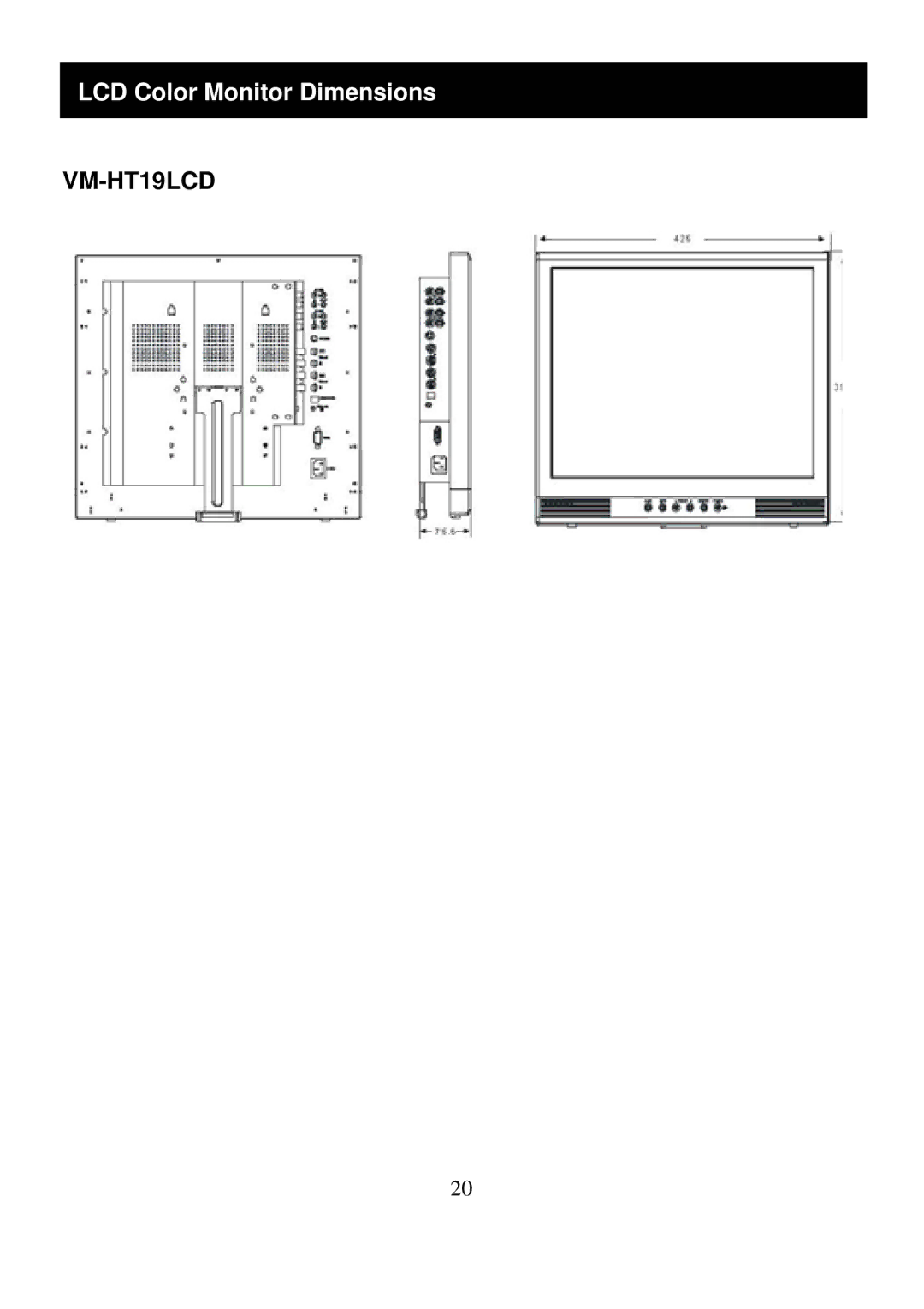 Speco Technologies VM-HT19LCD user manual 