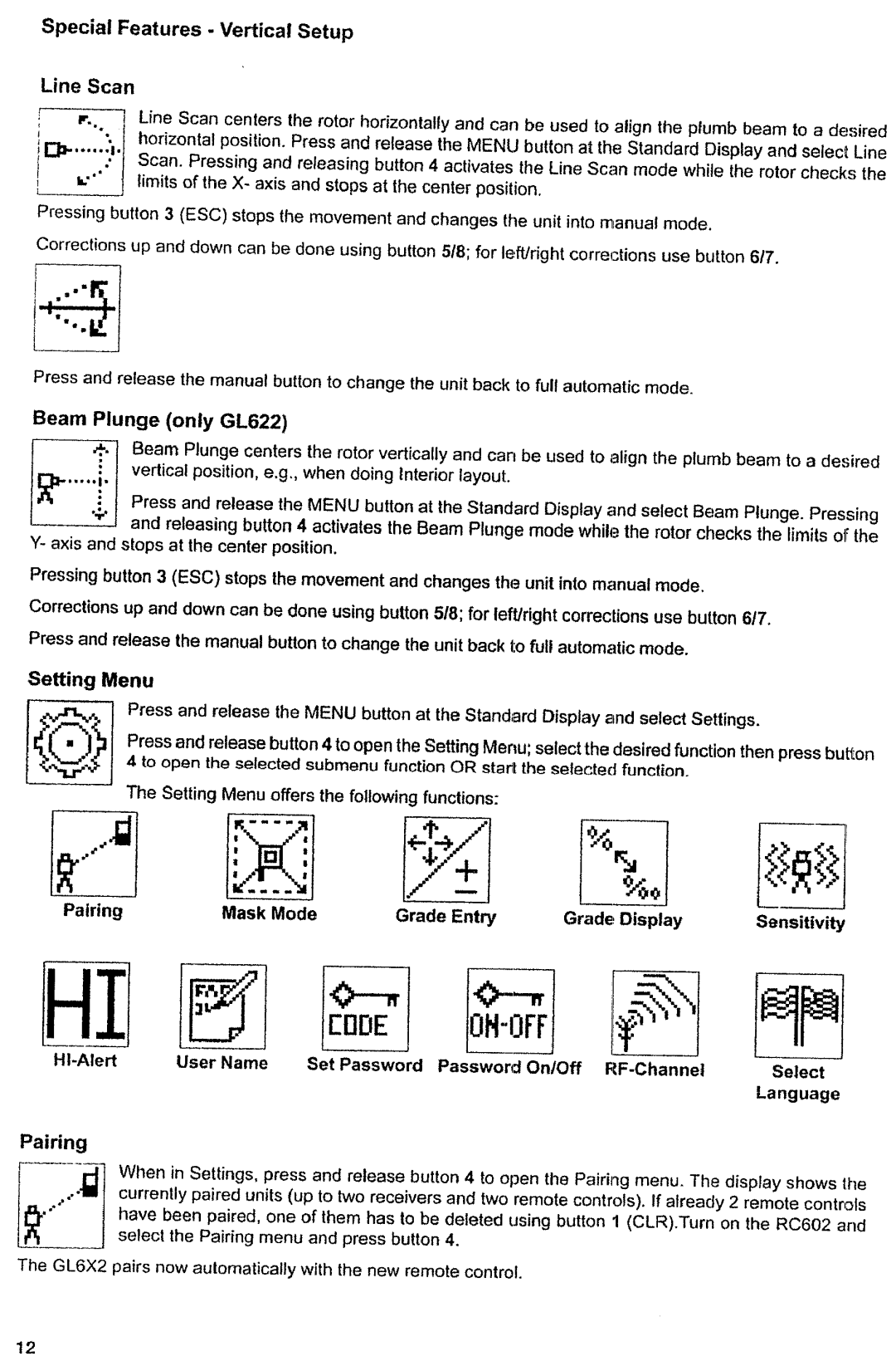 Spectra GL622 manual 