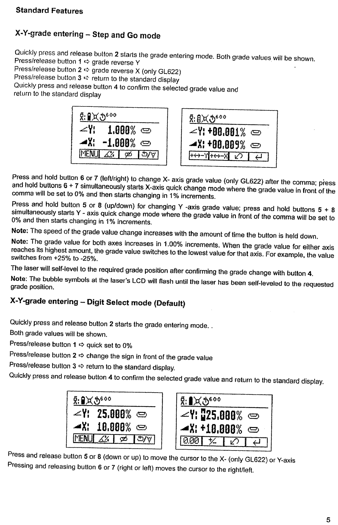 Spectra GL622 manual 