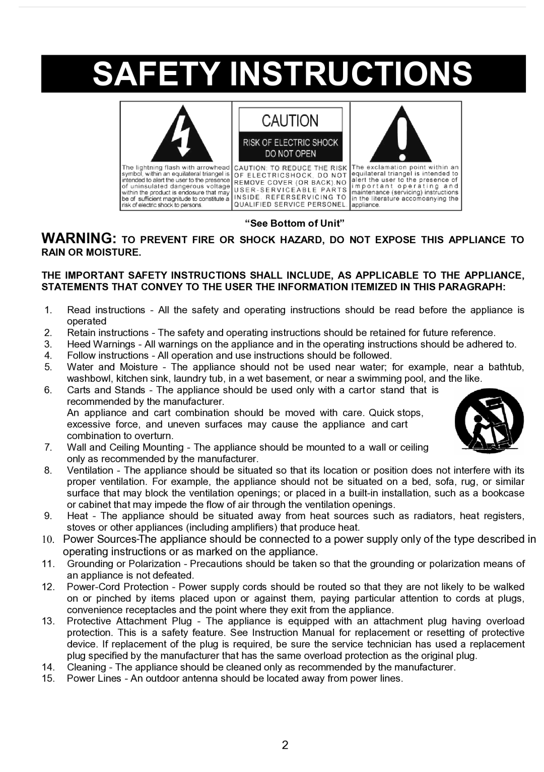 Spectra KT4560 owner manual Safety Instructions 