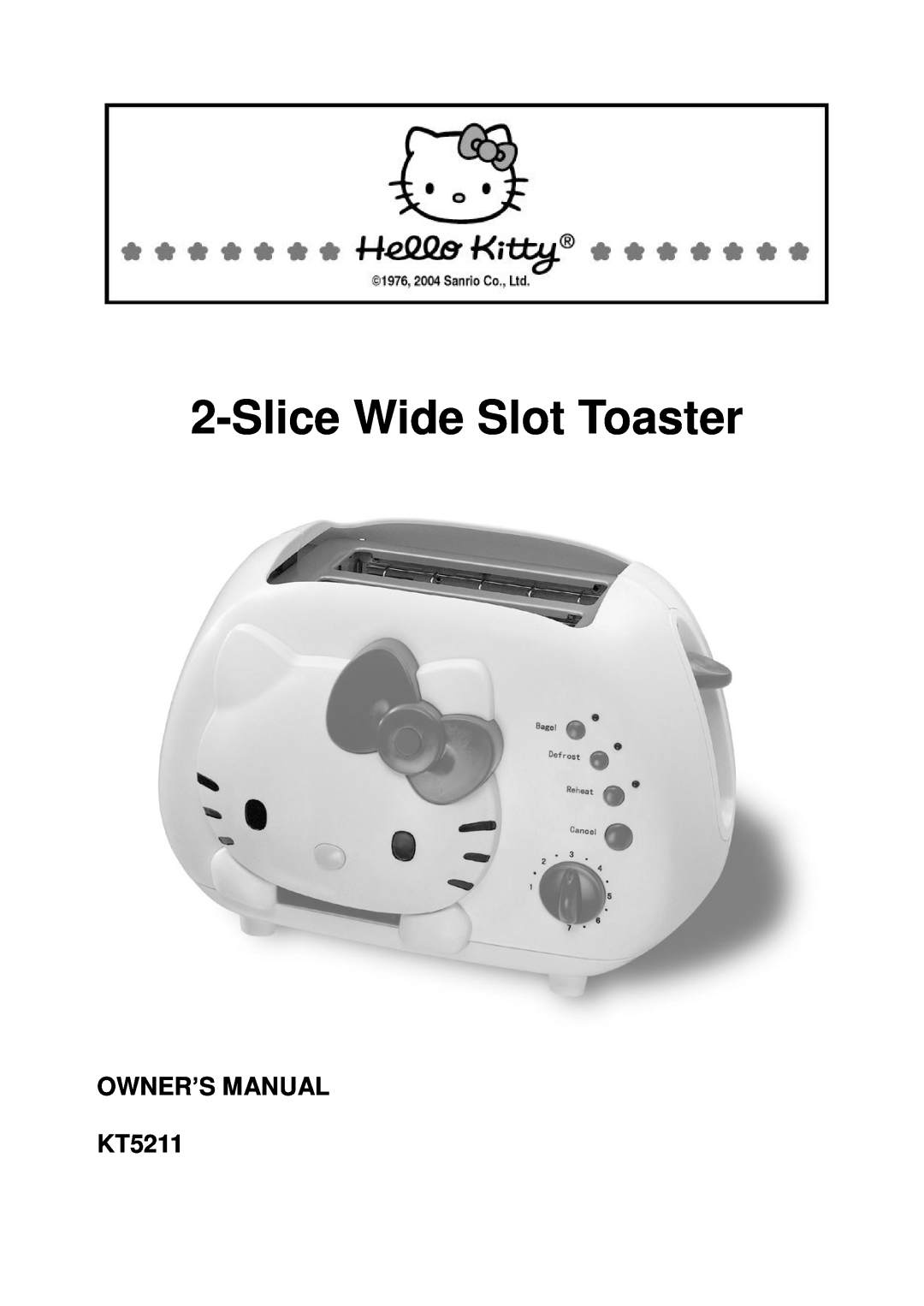 Spectra KT5211 owner manual SliceWide Slot Toaster 