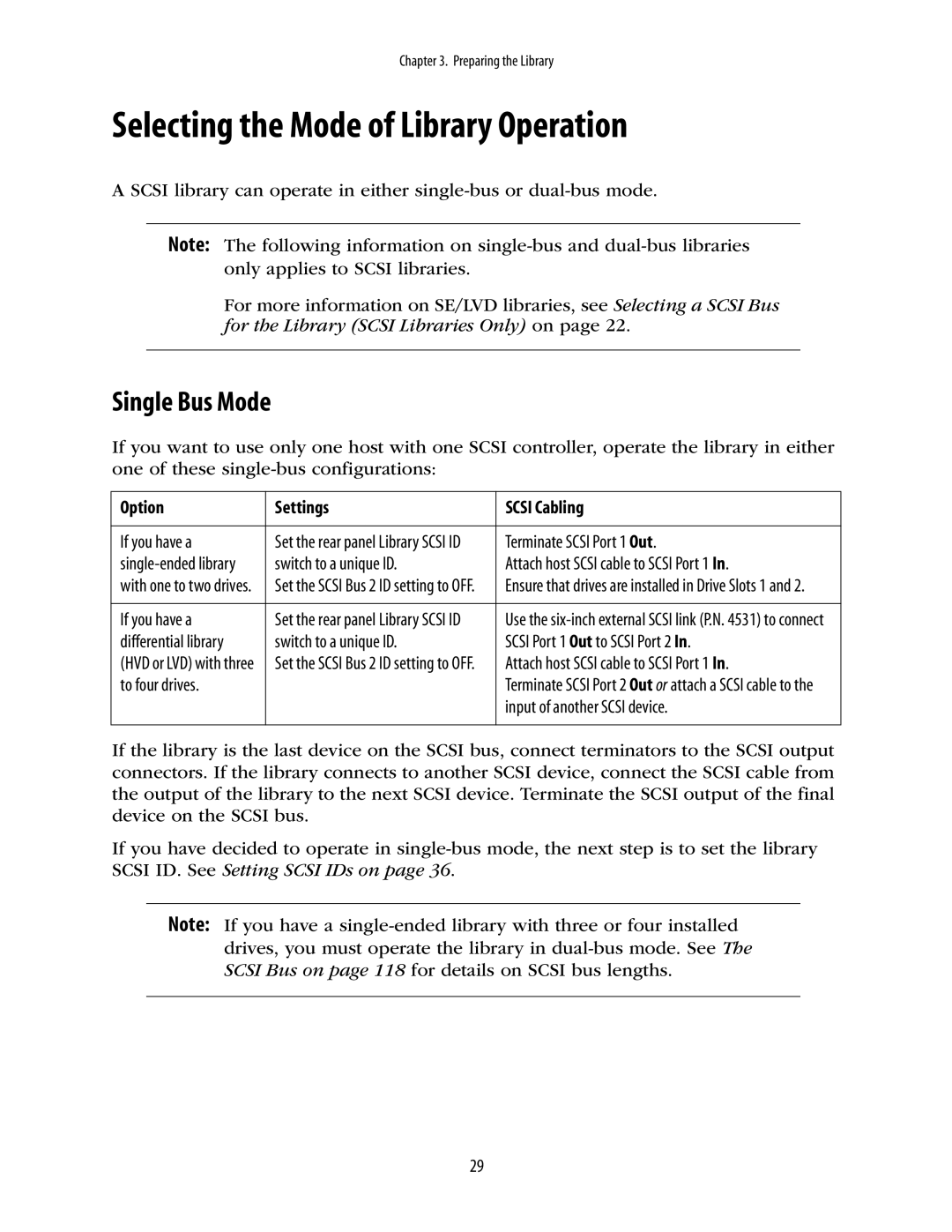 Spectra Logic 10000 manual Selecting the Mode of Library Operation, Single Bus Mode 