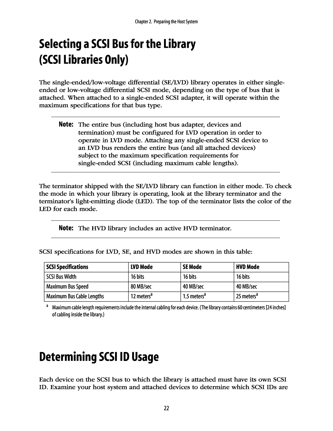 Spectra Logic 10000 manual Determining SCSI ID Usage, Selecting a SCSI Bus for the Library SCSI Libraries Only 