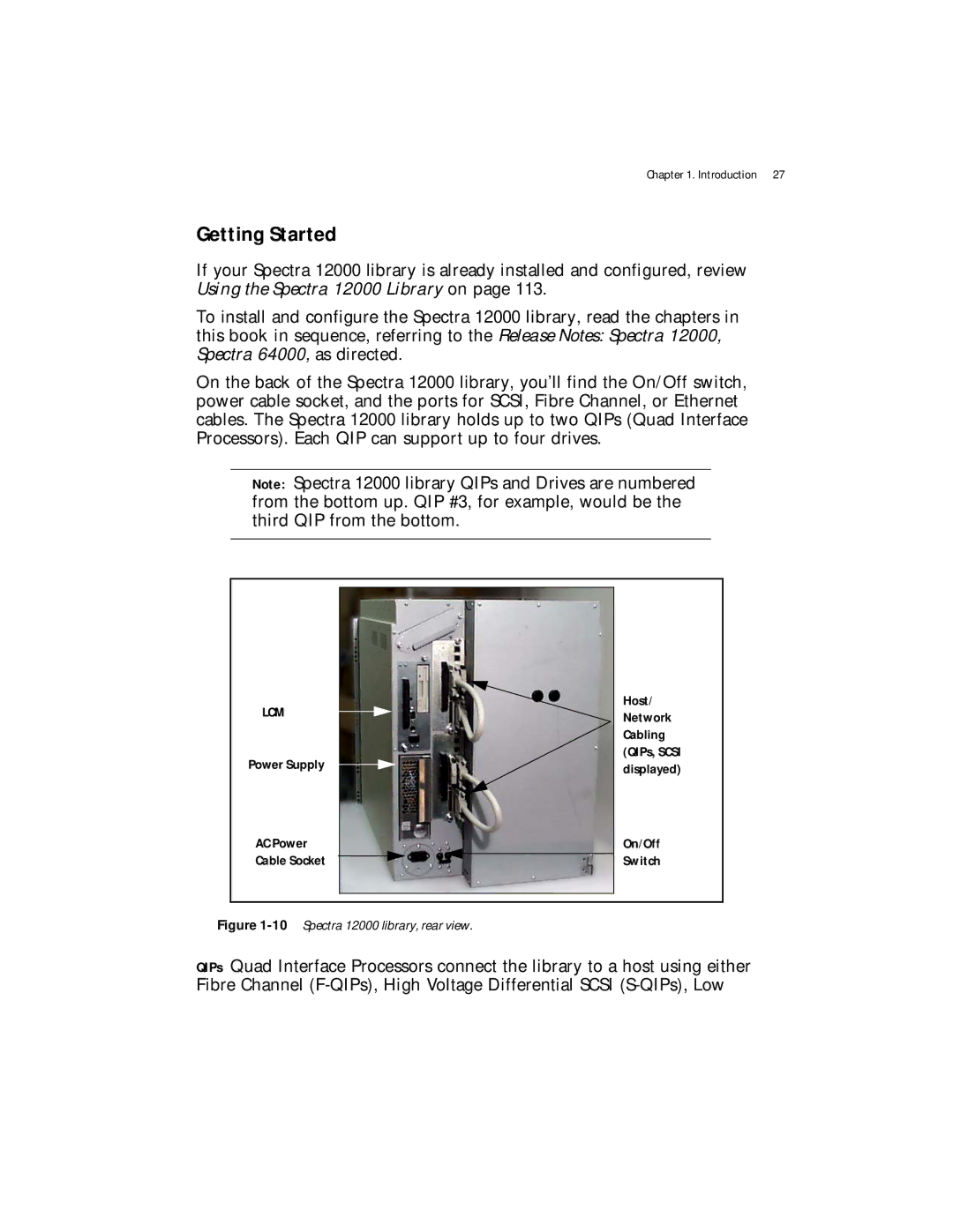 Spectra Logic Spectra 12000 manual Getting Started, Lcm 