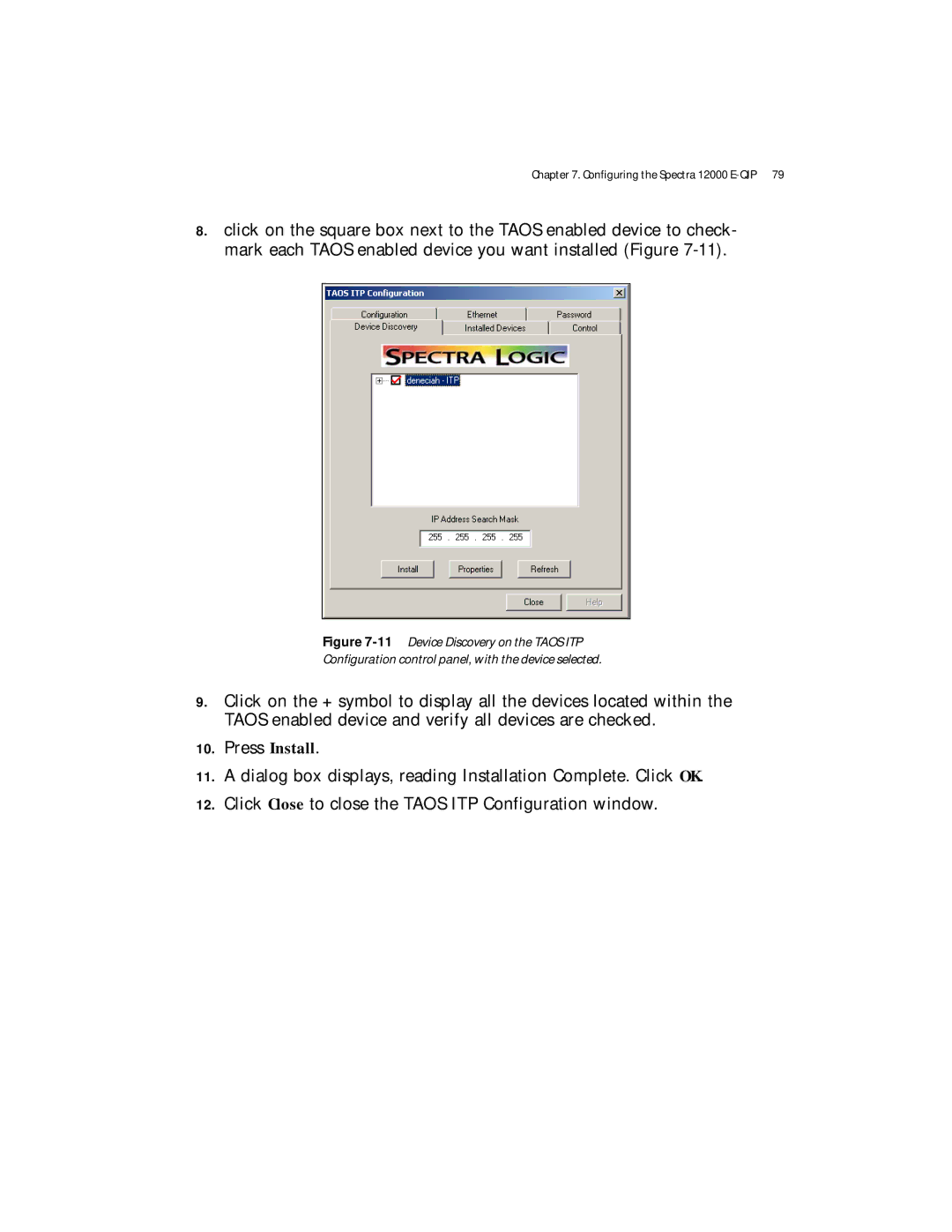 Spectra Logic manual Configuring the Spectra 12000 E-QIP 